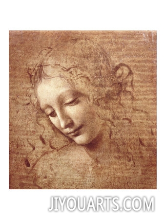 leonardo da vinci female head la scapigliata c 1508