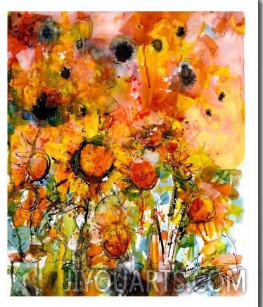 Abstract Sunflowers