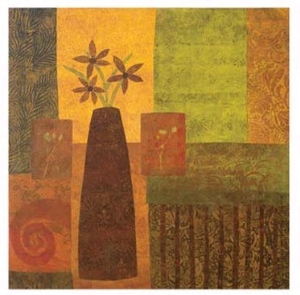 Tapestry, Vase and Flower