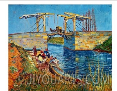 The Drawbridge at Arles with a Group of Washerwomen, c.1888