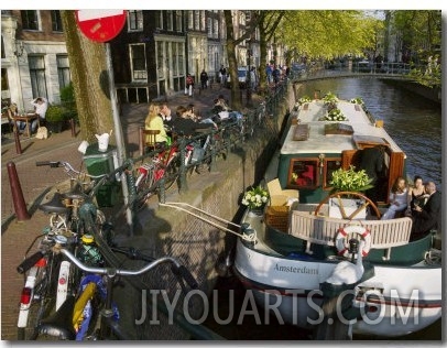 Houses and Bridge Along the Canal Belt, Amsterdam, Netherlands