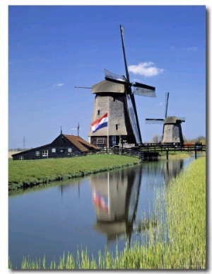 Windmills near Amsterdam, Holland