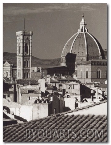 Panorama of Florence with the Belltower of Giotto and the Dome of the Cathedral