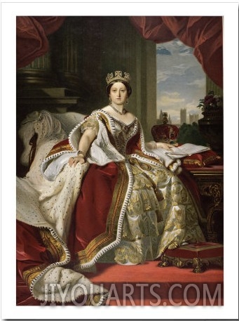 Queen Victoria of England in Her Coronation Robes