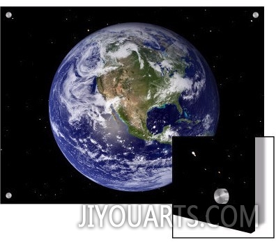 Full Earth Showing North America (With Stars)