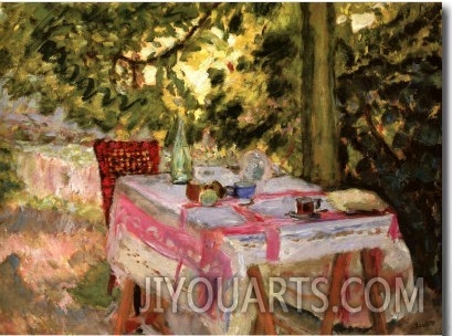 Table Set in a Garden