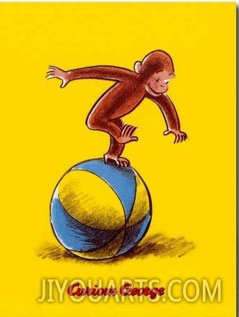 Curious George Plays on a Ball