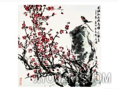 Cherry Blossoms and Bird