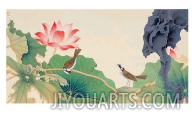 Lotus and Birds