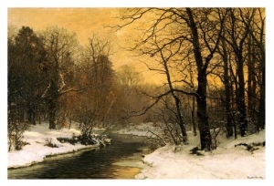 A Winter River Landscape