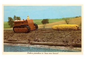 Giant Ear of Corn Towed by Tractor, Iowa