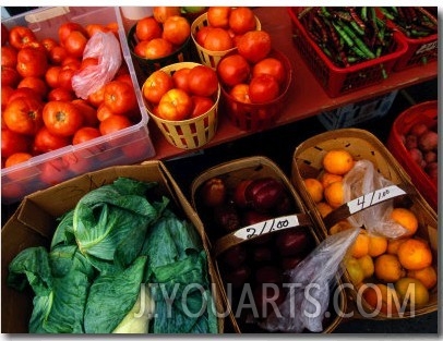 Farm Produce at a Local Farmers Market