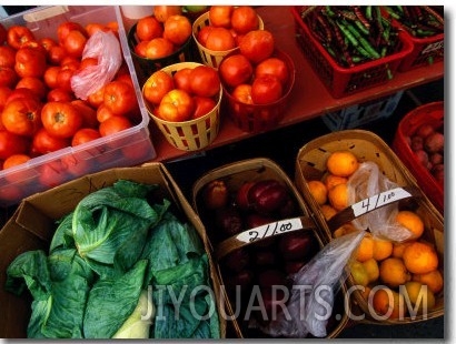 Farm Produce at a Local Farmers Market