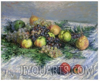 Still Life with Pears and Grapes, 1880