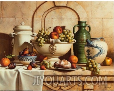 Italian Still Life with Green Grapes