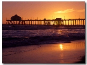 Ocean Pier at Sunset, Huntington Beach, CA