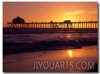 Ocean Pier at Sunset, Huntington Beach, CA