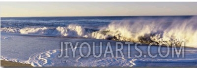 Waves Washing Up on a Beach