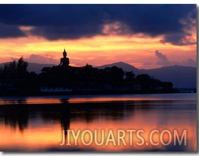 Sunset Over Big Buddha, Thailand