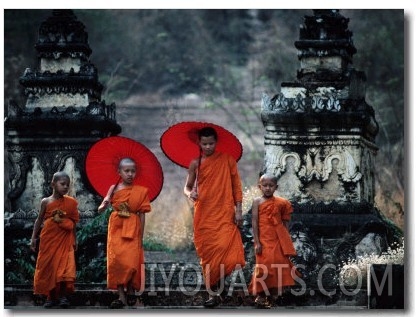 Novice Monks at Doi Kong Mu Temple, Mae Hong Son, Thailand