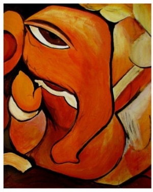 Lord Ganesh Elephant Abstract