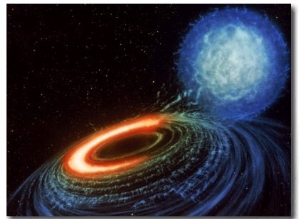 Illustration of a Black Hole Eating Companion Star