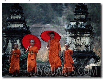 Novice Monks at Doi Kong Mu Temple, Mae Hong Son, Thailand