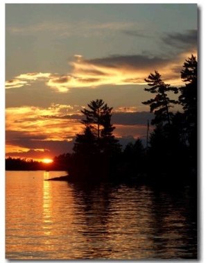 Reflection on Lake of the Woods, Ontario, Canada