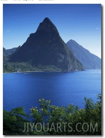 The Pitons, St. Lucia, Windward Islands, West Indies, Caribbean, Central America