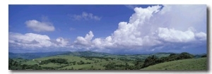 Aerial View of Hilly Farmland, Puntarenas Province, Costa Rica