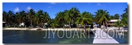 View of Beachfront from Pier, Caye Caulker, Belize