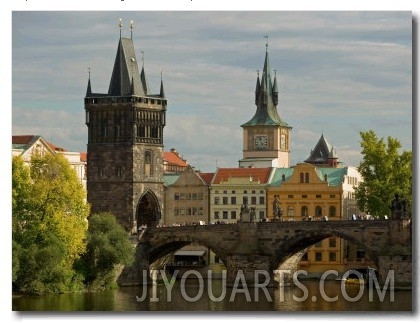 Charles Bridge and Old Town Bridge Tower, Prague, Czech Republic