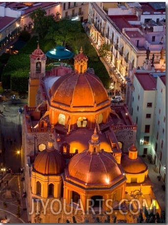 Church of San Diego and Jardin de la Union at Night, Guanajuato, Mexico