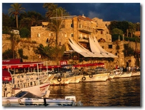 Boats on Waterfront, Byblos, Jabal Lubnan, Lebanon