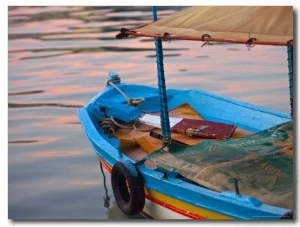 Colorful Harbor Boats and Reflections, Kusadasi, Turkey