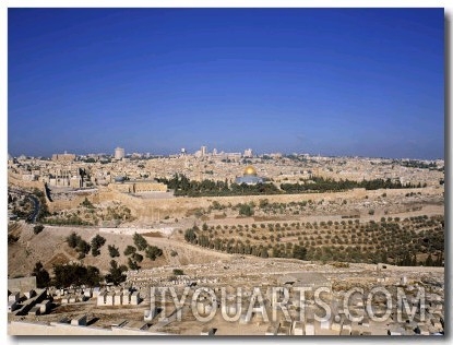 Jerusalem from Mt. of Olives, Israel