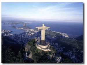 The Statue of Christ the Redeemer Stands at Top of Cordova Mountain Peak, Rio De Janeiro, Brazil