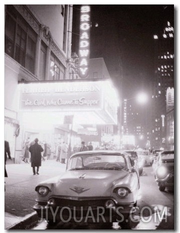 Neon Signs at Night Time on Broadway in New York