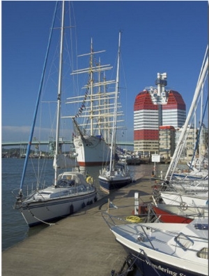 Yachts Moored Near the Uitken Lookout in Gothenburg, Goteborg Harbour, Sweden, Scandinavia