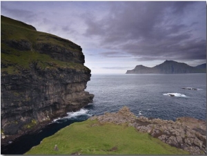 Kalsoy Island and Cliffs across Djupini Sound, from Gjogv, Eysturoy