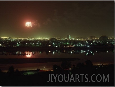 Fireworks Light Up the Night Sky