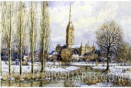 Salisbury Cathedral from the Water Meadows, c.1893