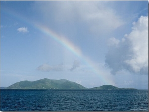 Rainbow over the British Virgin Islands