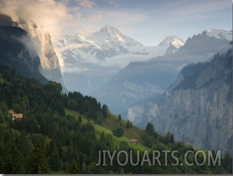 Wengen and Lauterbrunnen Valley, Berner Oberland, Switzerland