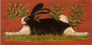 Red Folk Bunny