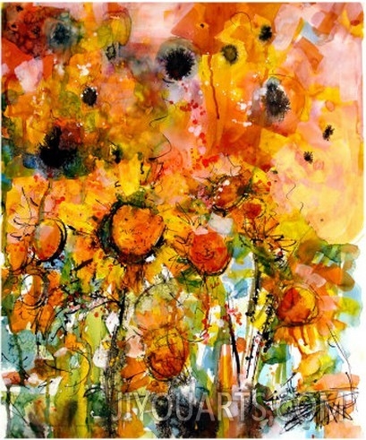 Abstract Sunflowers