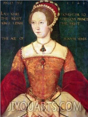 Portrait of Mary I or Mary Tudor (1516 58), Daughter of Henry VIII, at the Age of 28, 1544