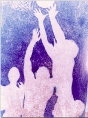 Silhouette of Basketball Game