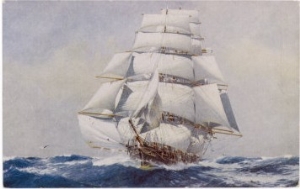 Clipper Under Full Sail