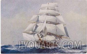 Clipper Under Full Sail